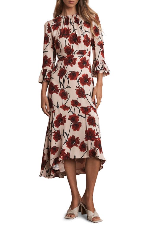 MINT VELVET MINT VELVET FLORAL PRINT MIDI DRESS