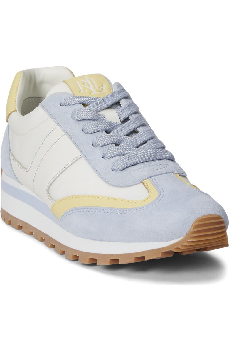 Lauren Ralph Lauren Dani Sneaker, Alternate, color, Alpine Blue/ White/ Lemon