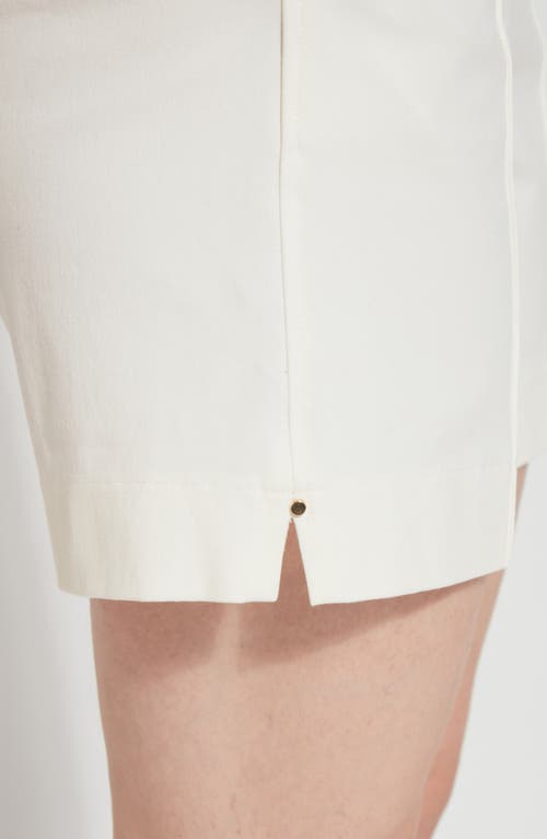 Shop Lyssé Amanda Stretch Twill Shorts In Off White