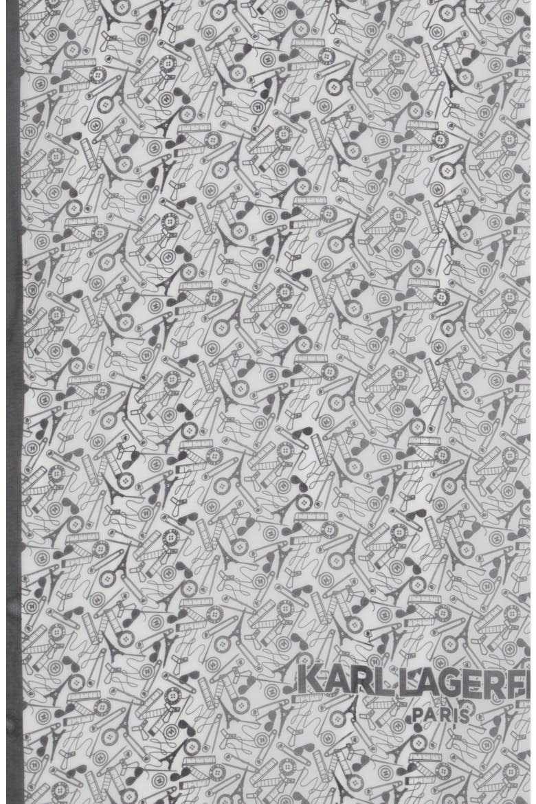 Karl Studio Sewing Chiffon Wrap, Alternate, color, BLACK