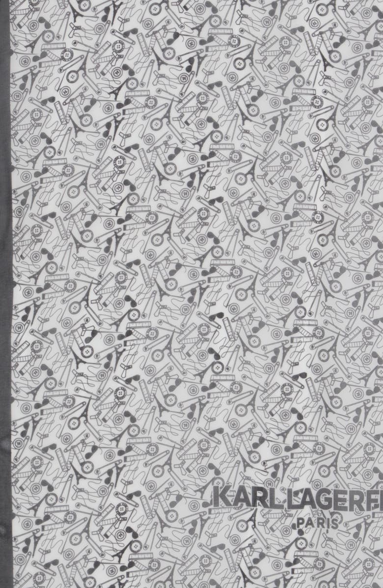 KARL LAGERFELD PARIS Karl Studio Sewing Chiffon Wrap, Alternate, color, Black