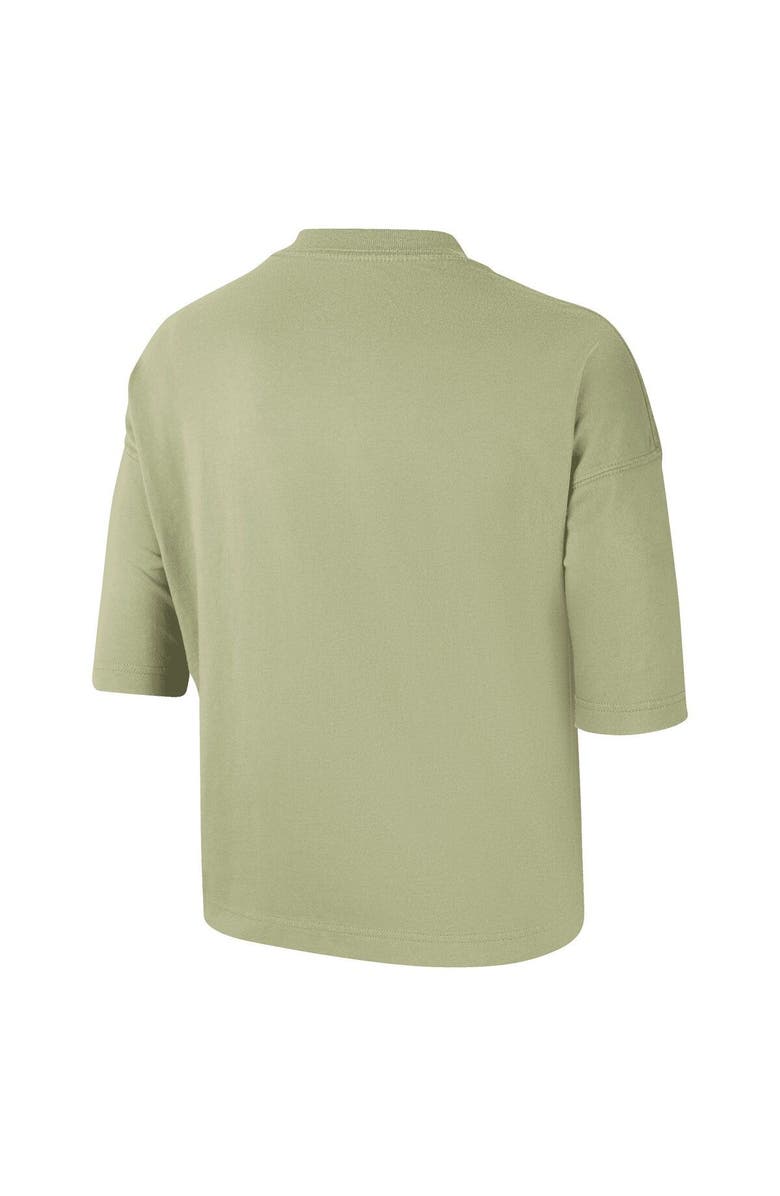 Nike Women's Nike Olive Michigan State Spartans Earth Tones Washed Boxy T-Shirt, Alternate, color, 