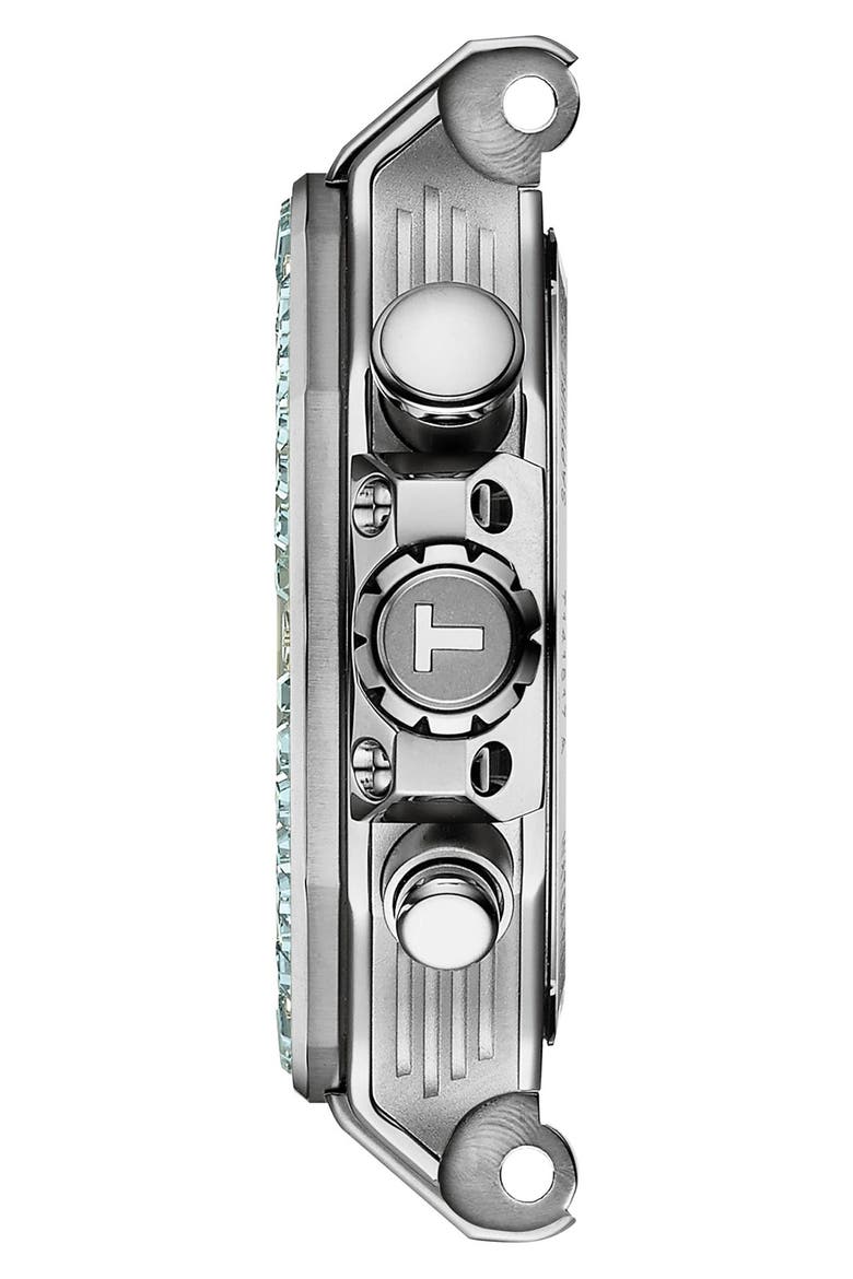 T-Race Chronograph Silicone Strap Watch, 38mm, Alternate, color, WHITE MOTHER OF PEARL
