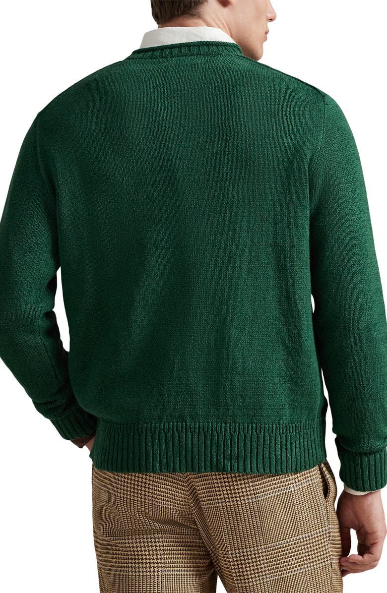 Polo Ralph Lauren Polo Bear Roll Crewneck Sweater, Alternate, color, New Forest