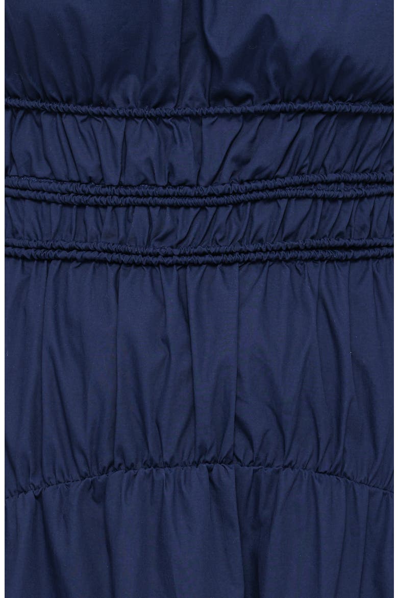 Fern Smocked Midi Dress, Alternate, color, NAVY BLUE