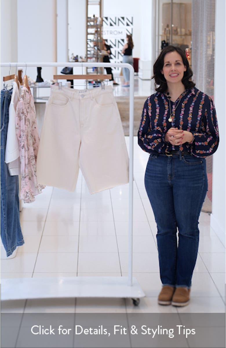 Loose Fit Baggy Hem Cutoff Denim Shorts, sales video thumbnail