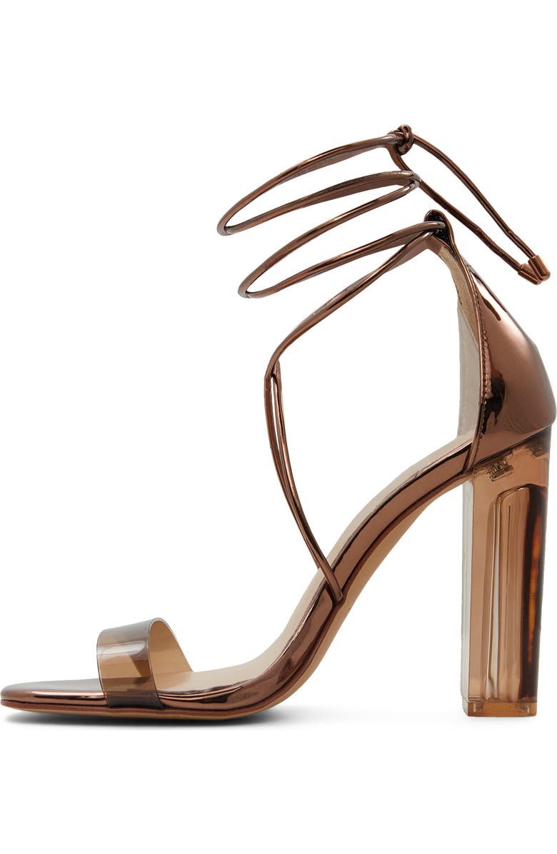 ALDO Onardonia Ankle Tie Sandal, Alternate, color, Bronze