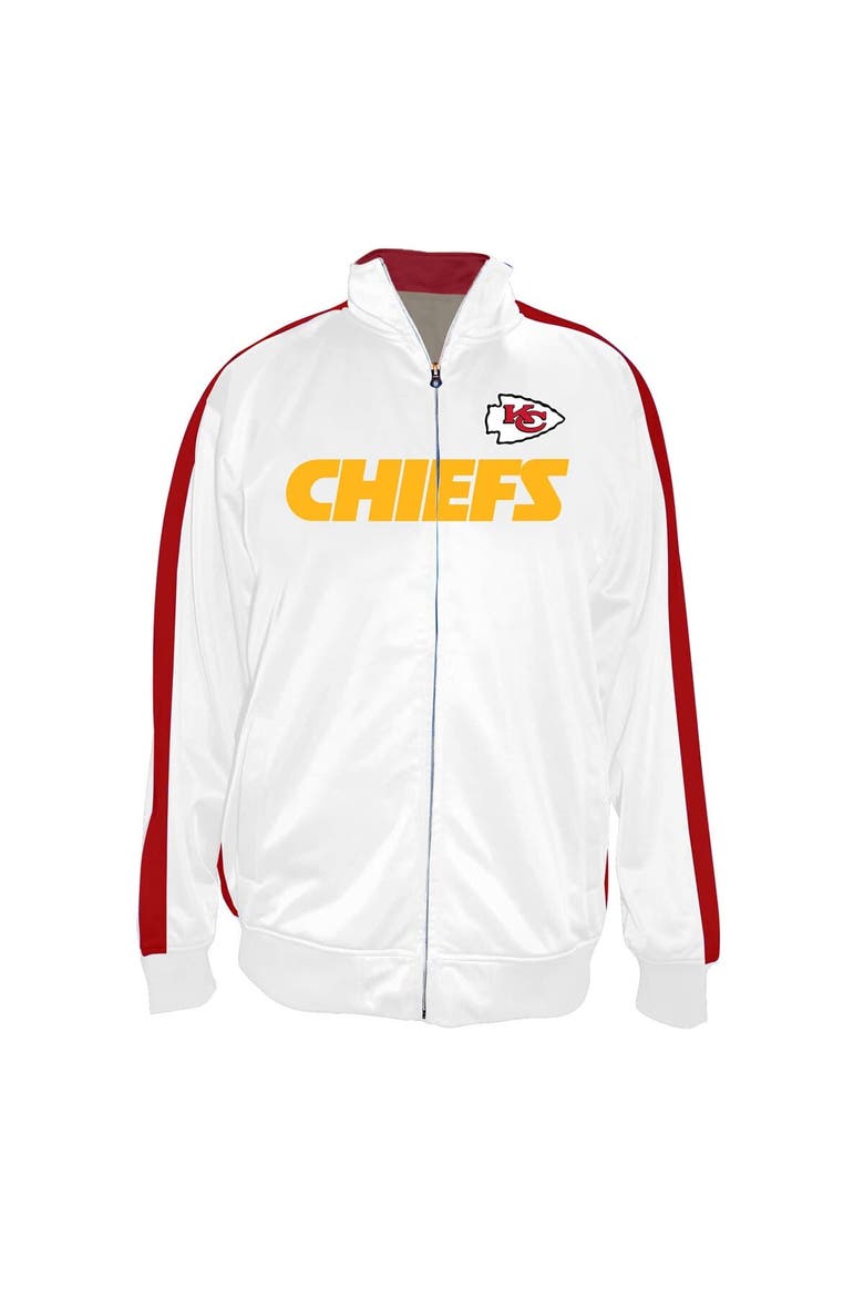 Men's Fanatics White Kansas City Chiefs Big & Tall Tricot Full-Zip Track Jacket, Main, color, White