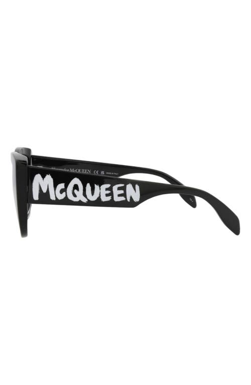Alexander Mcqueen Mcqueen 54mm Cat Eye Sunglasses In Black