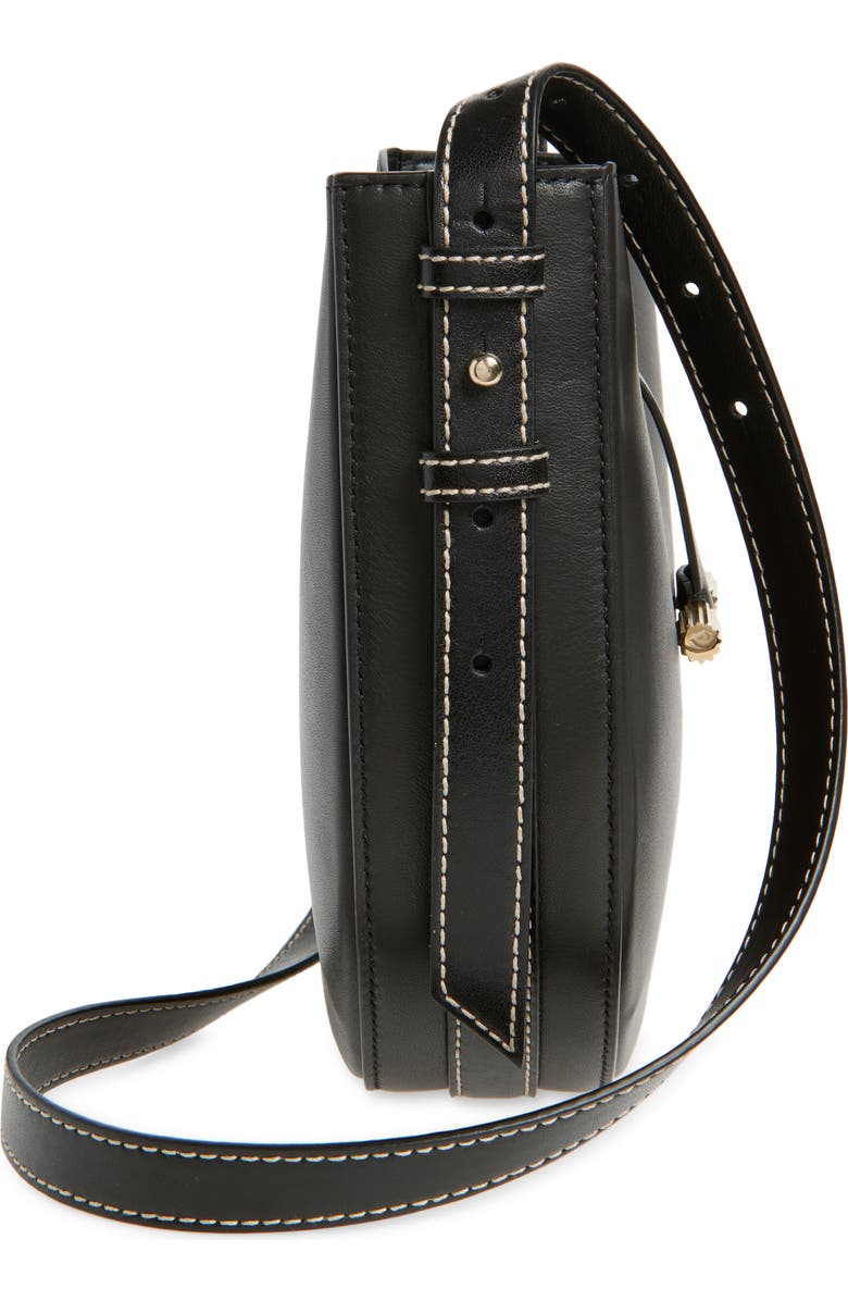 Victoria Beckham Dia Leather Crossbody, Alternate, color, Black