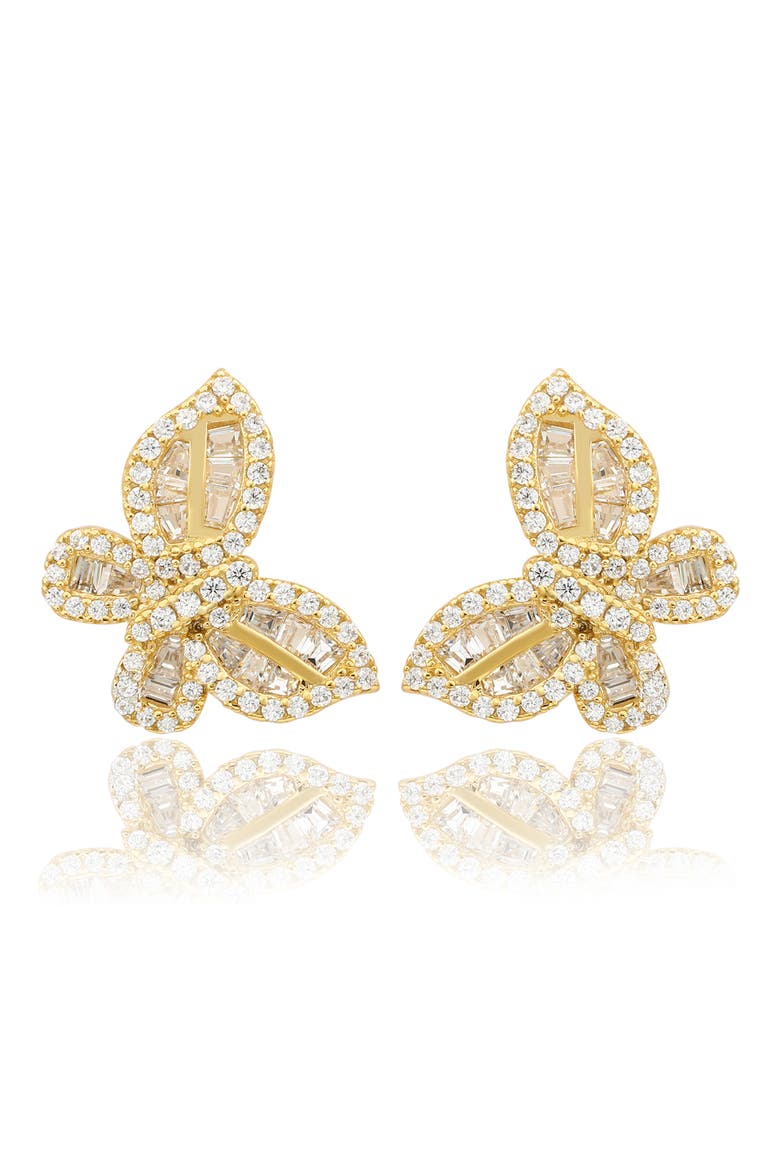 Butteryfly Stud Earrings, Main, color, YELLOW/ GOLD