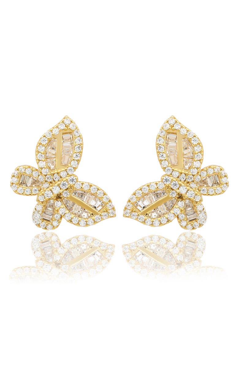 SUZY LEVIAN Butteryfly Stud Earrings, Main, color, Yellow/ Gold