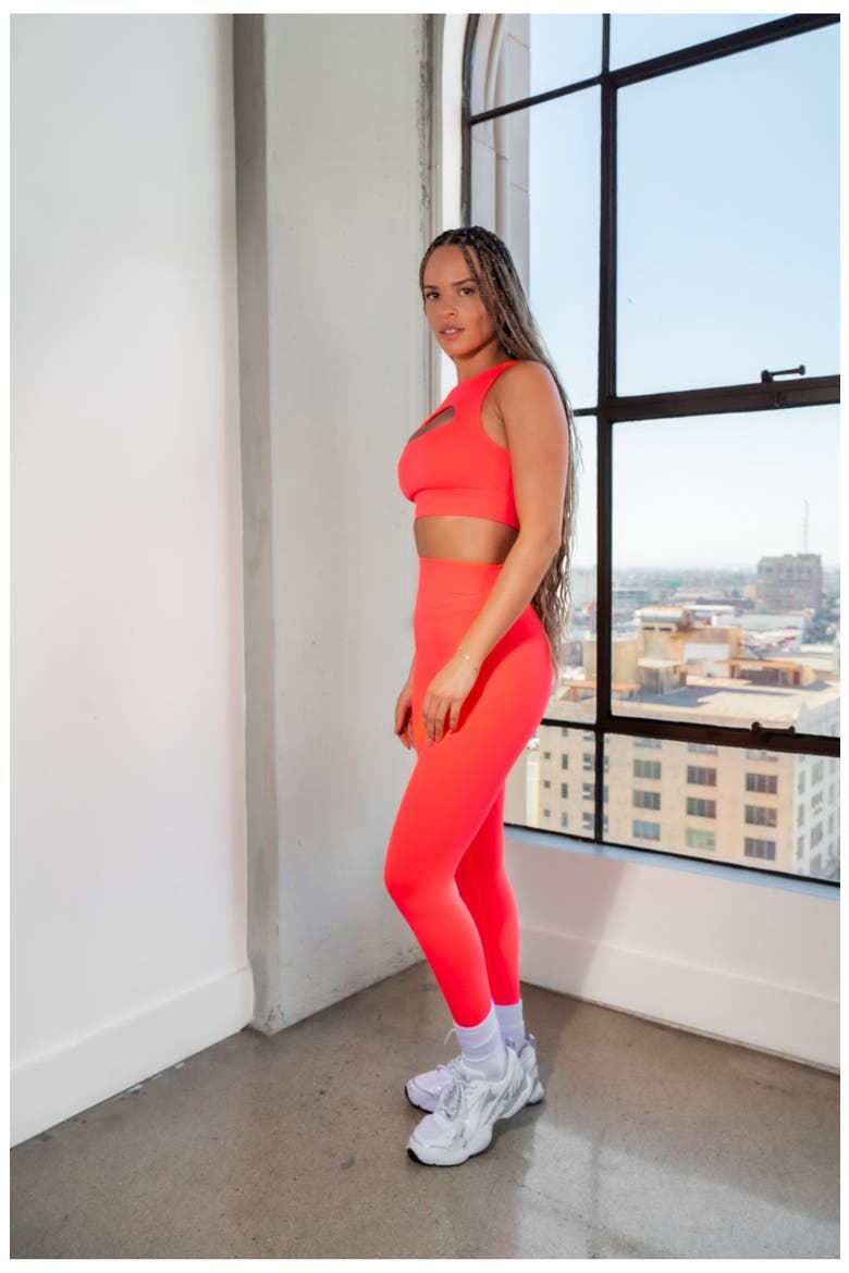 Pulse Keyhole Longline, Alternate, color, Neon Coral
