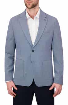 Report Collection Seersucker Textured Sport Coat