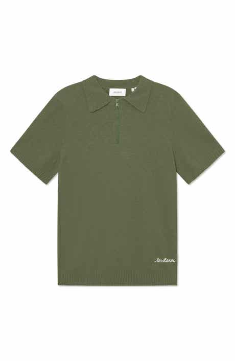 Les Deux Brad Zipper Cotton Polo