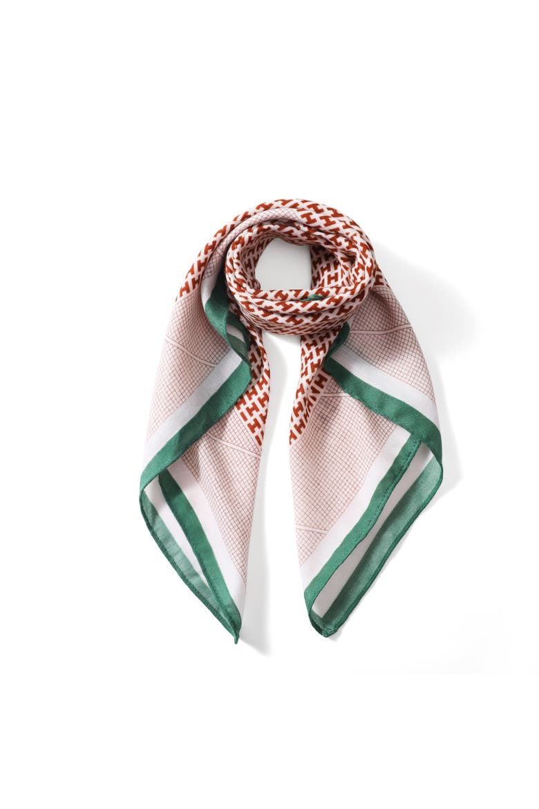 The Clara - Faux Silk Neck Bandana Scarf, Main, color, Red/Green