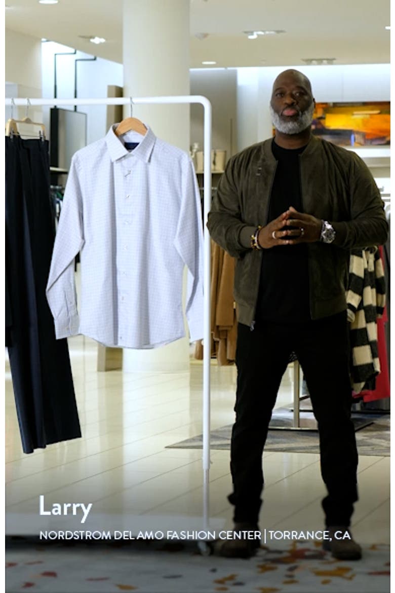 Trim Fit Microcheck Dress Shirt video