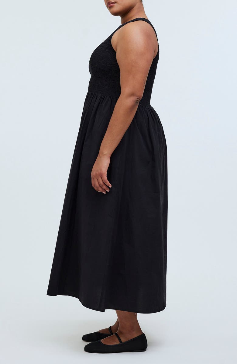 Madewell Smocked Sleeveless Dress, Alternate, color,