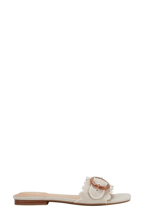 Shop Bandolino Silla Scallop Slide Sandal In Light Natural