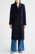 Sam Edelman Doubled Breasted Wool Blend Military Coat