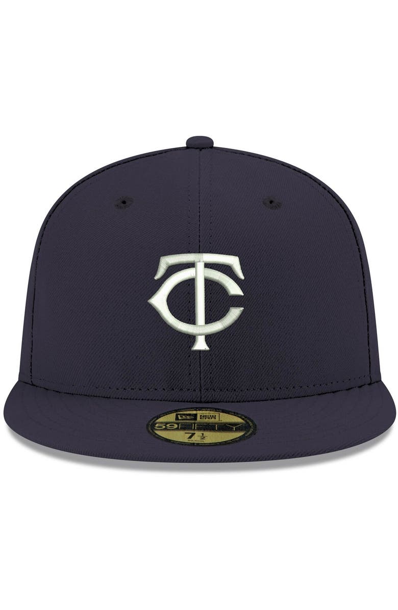 New Era Men's New Era Navy Minnesota Twins White Logo 59FIFTY Fitted Hat, Alternate, color, 