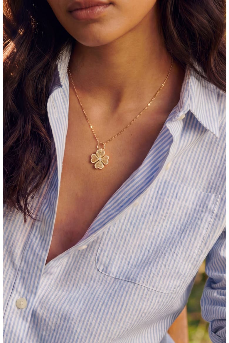 Lucky Hearts Necklace, Alternate, color, Gold