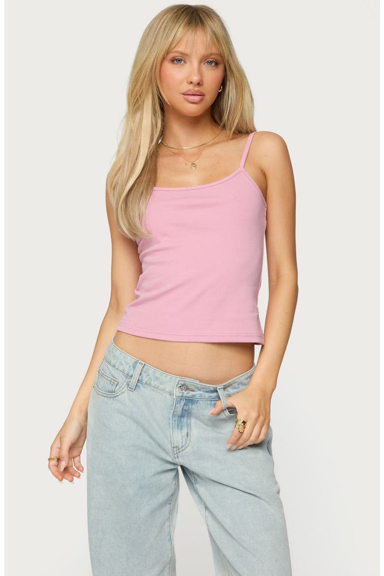 Deanna Stretch Cotton Crop Camisole, Alternate, color, PINK