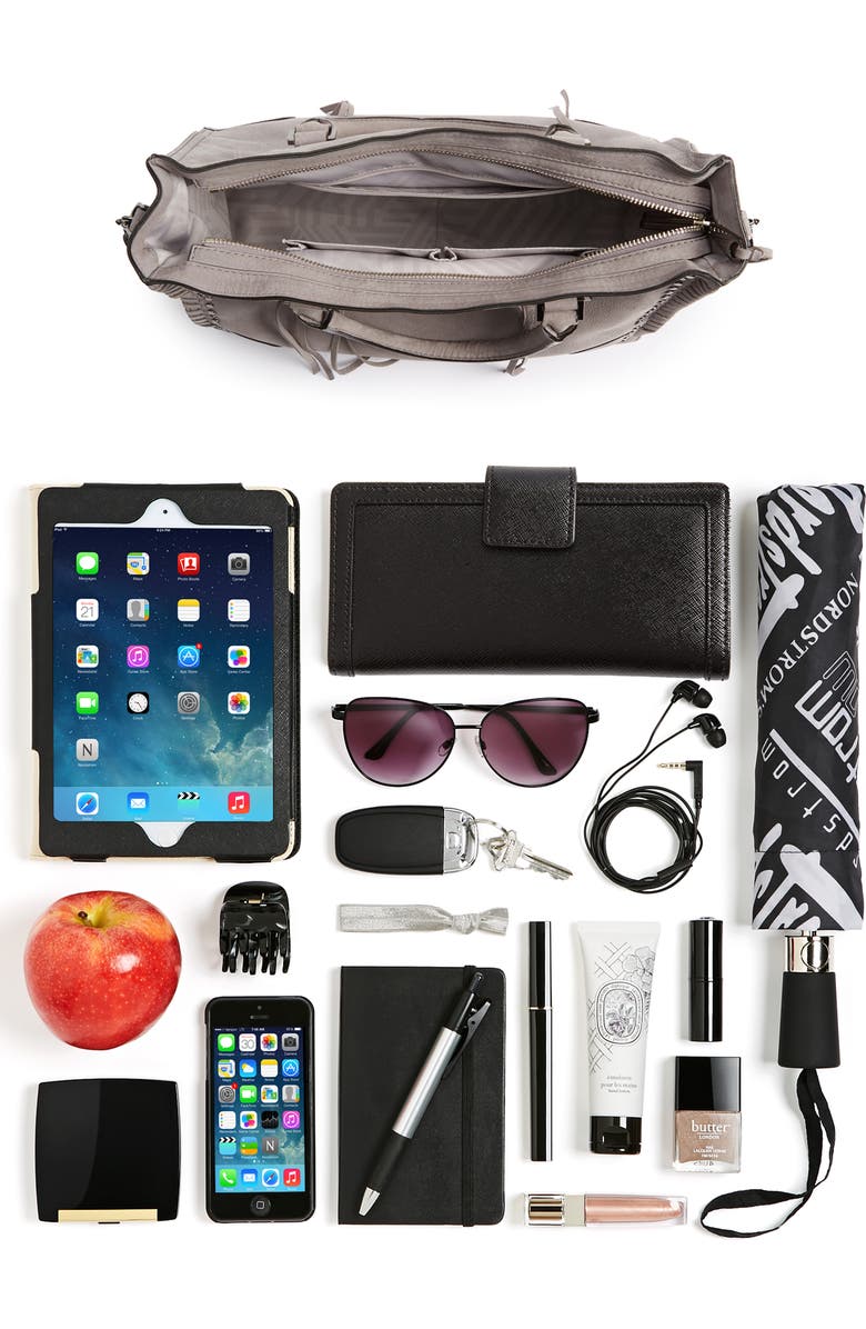 Rebecca Minkoff Regan Studded Leather Satchel, Alternate, color,