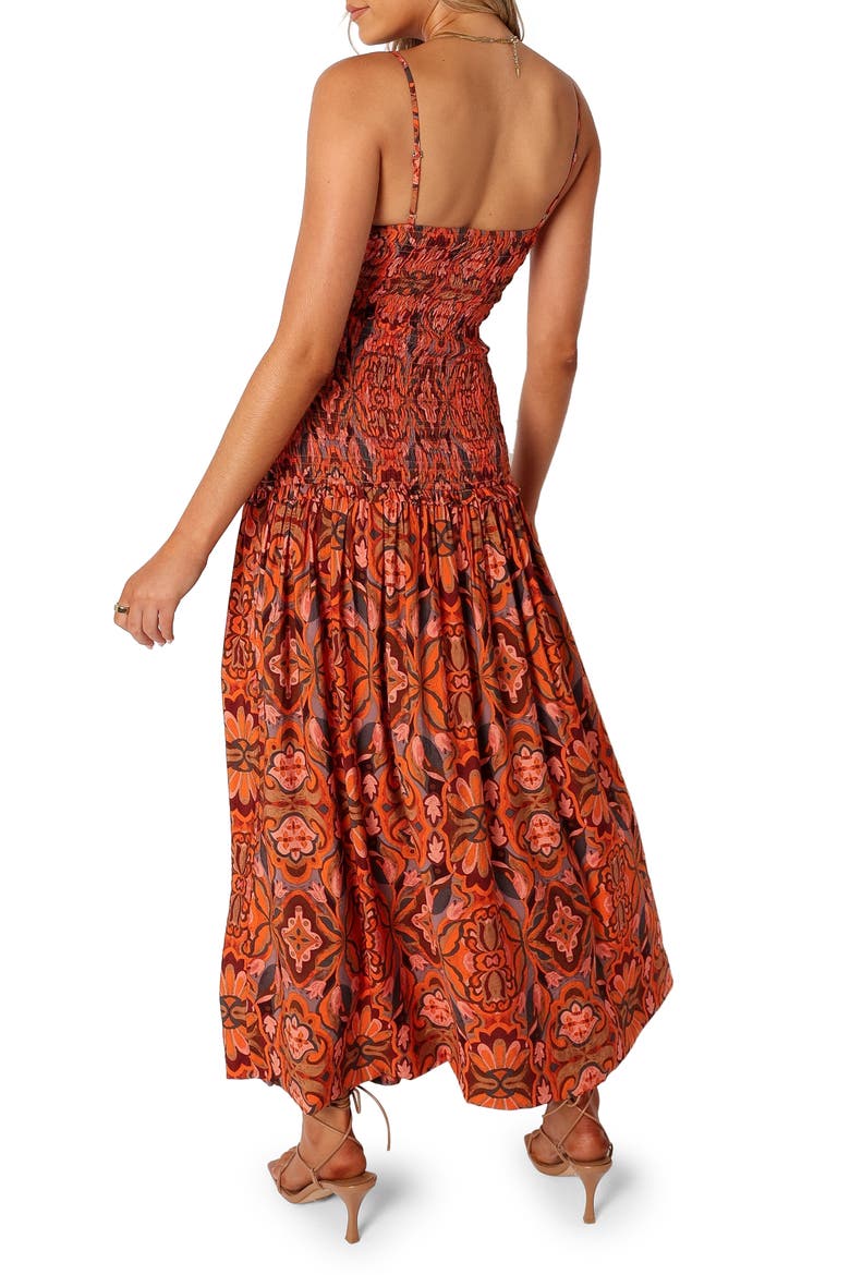 Cecil Smocked Cutout Sundress, Alternate, color, HARVEST MOON