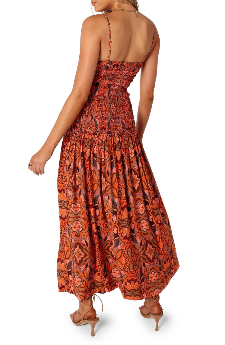 Petal & Pup Cecil Smocked Cutout Sundress, Alternate, color, Harvest Moon