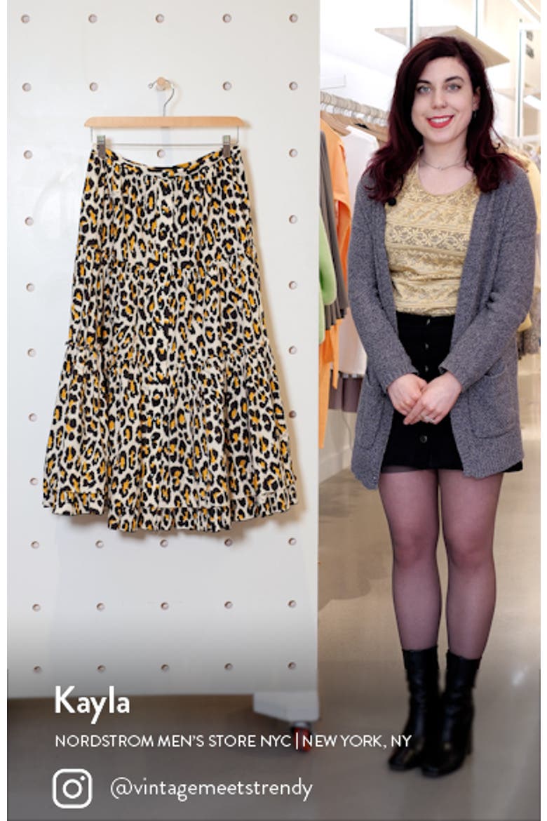 The Prairie Leopard Print Midi Skirt video