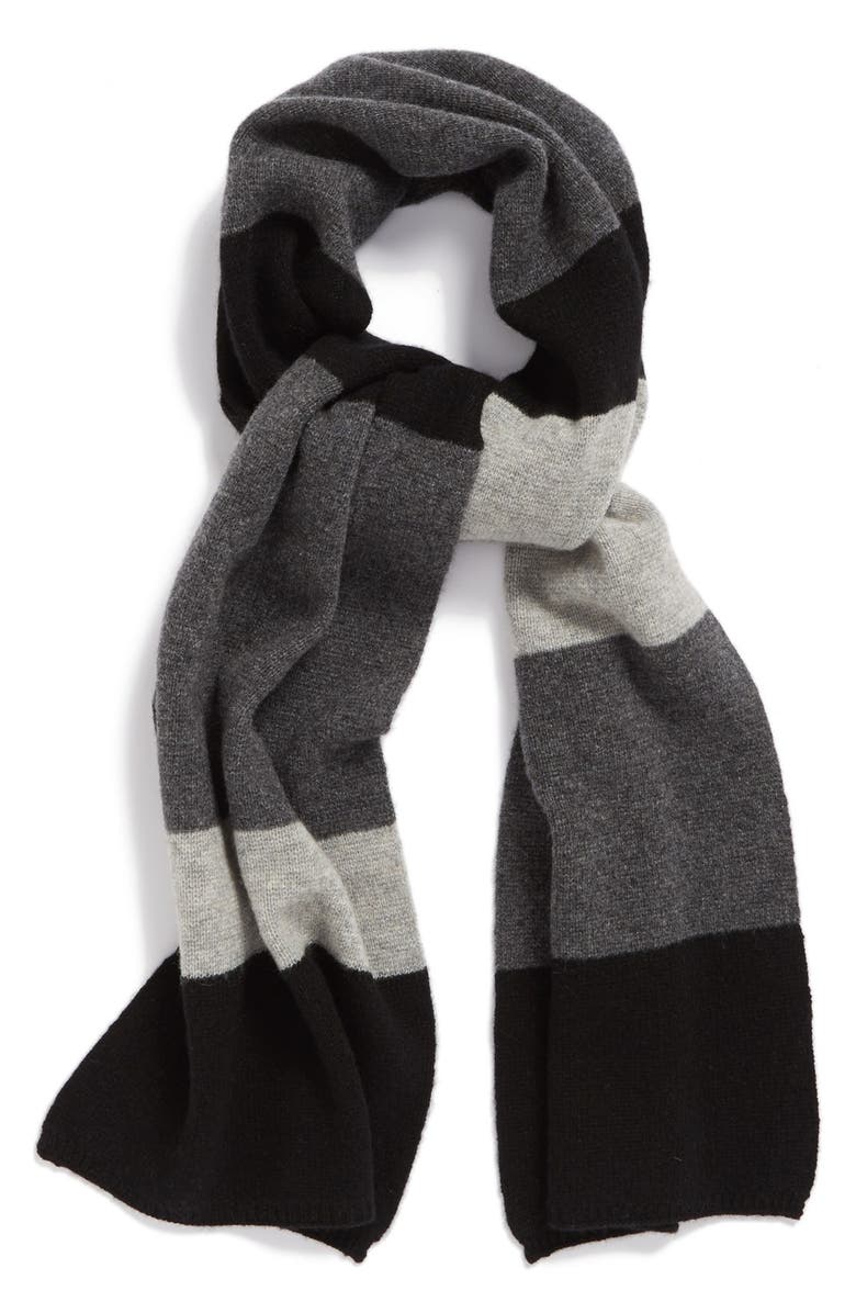 Halogen<sup>®</sup> Colorblock Cashmere Muffler, Main, color, 