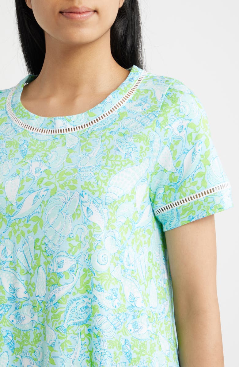 Lilly Pulitzer<sup>®</sup> Cody Print Ladder Stitch Dress, Alternate, color, Day Dream Blue