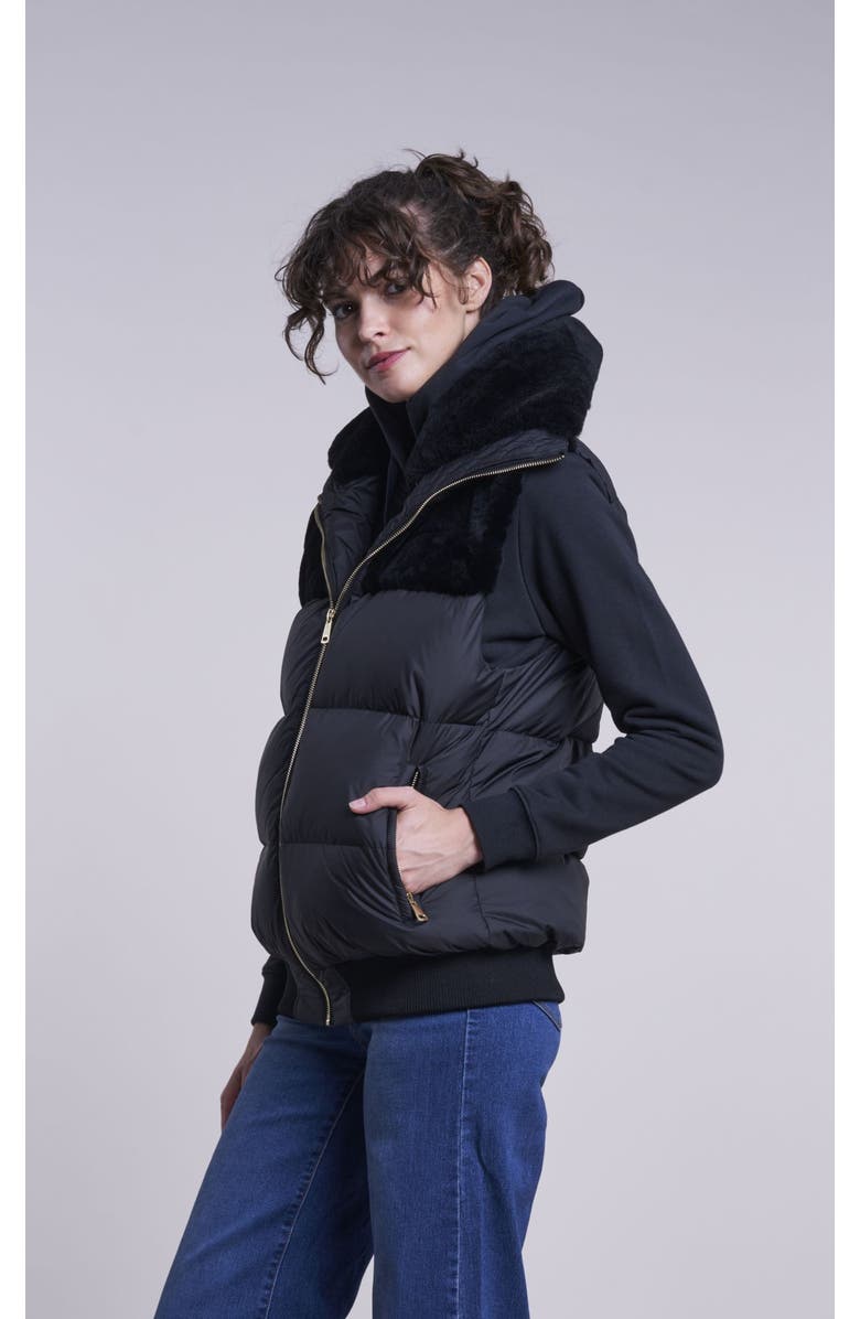 Blue Duck Down Vest, Alternate, color, Black