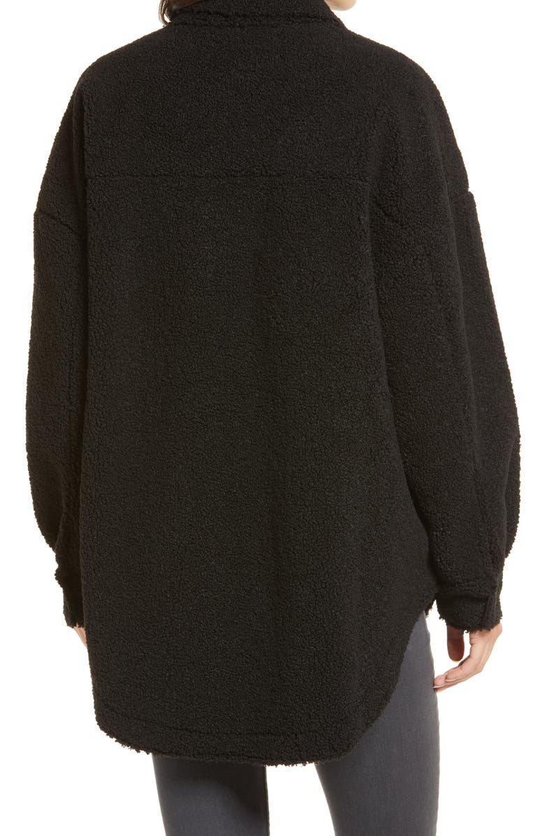 Good American Contour Faux Shearling Jacket, Alternate, color, 