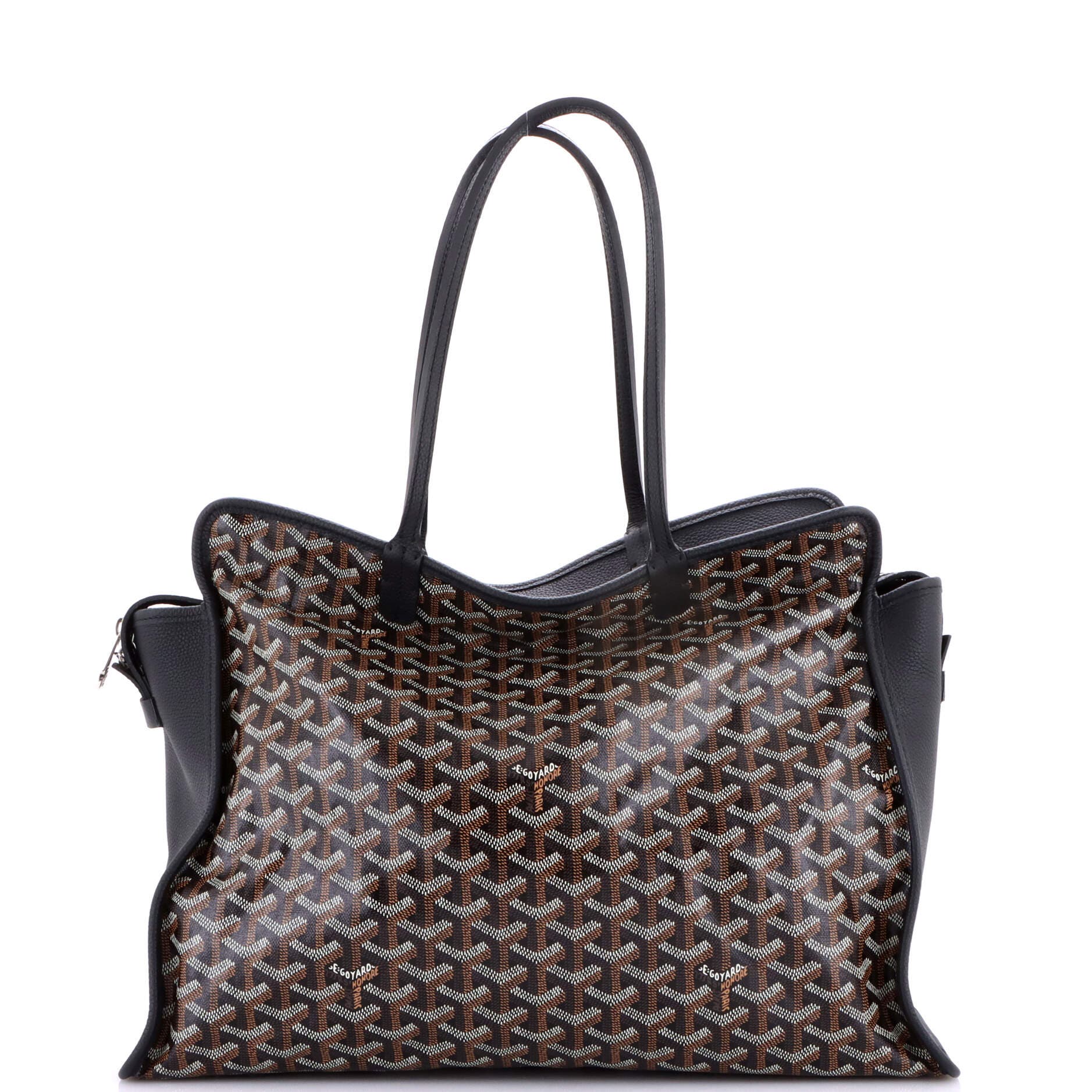 Pre-Owned Goyard Hardy Pet Carrier Coated Canvas PM, Main, color, Black