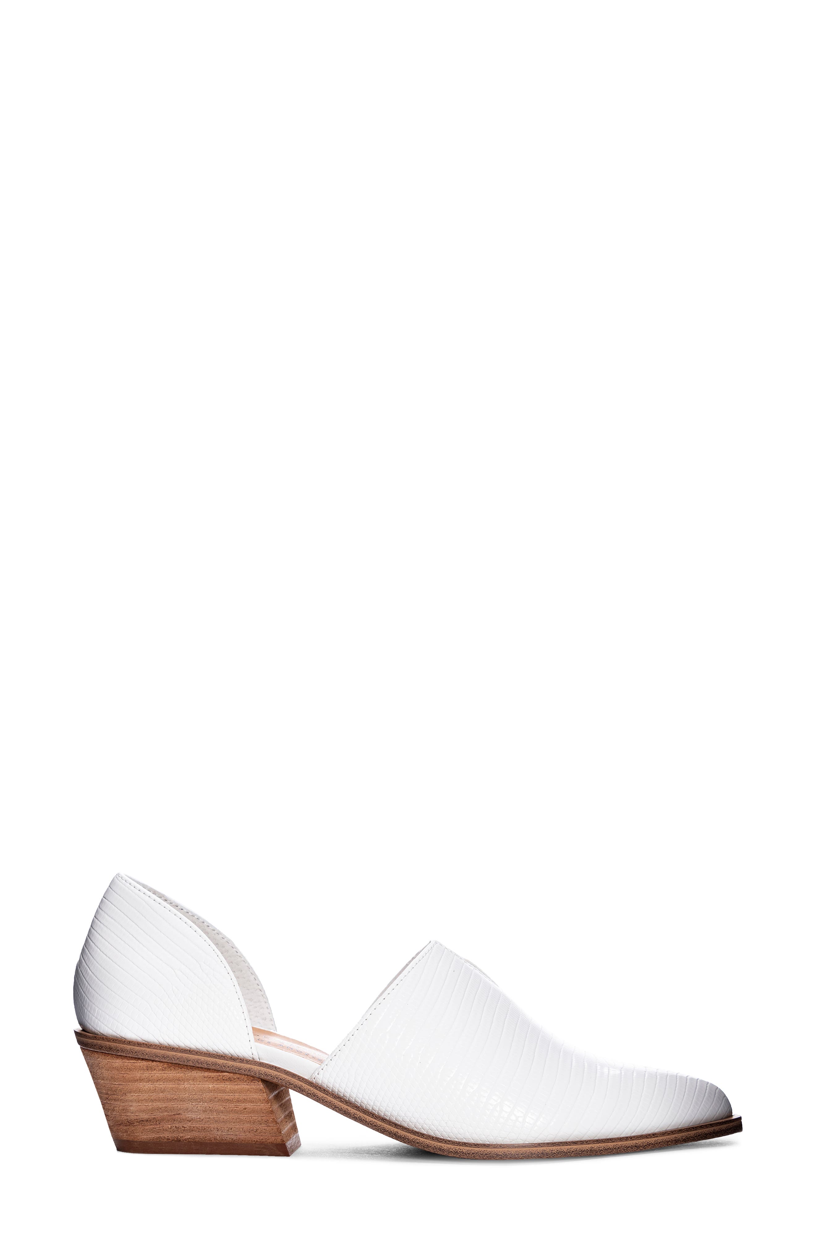 Matcha d'Orsay Flat, Alternate, color, WHITE FAUX LEATHER