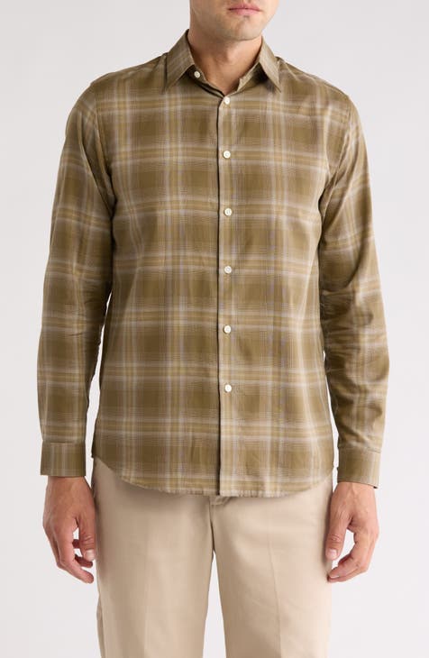 Irving Shade Cotton Flannel Button-Up Shirt