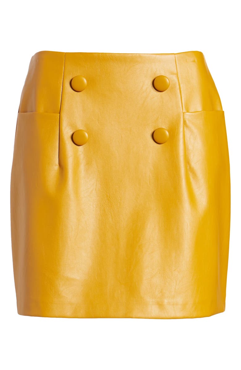 LOST INK Faux Leather Miniskirt, Alternate, color, 