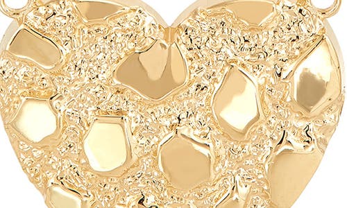 Frankie & Zoe Nugget Heart Pendant Necklace In Gold
