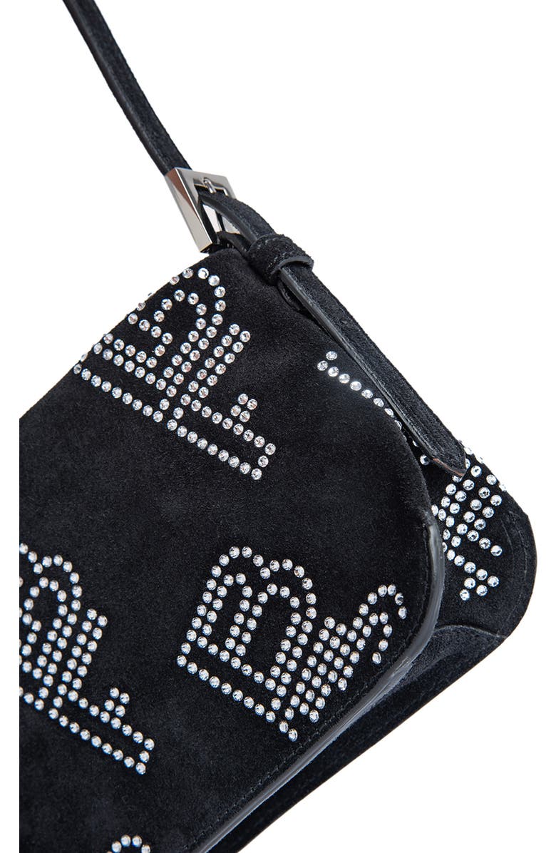 By Far Dulce Studded Leather Shoulder Bag, Alternate, color,