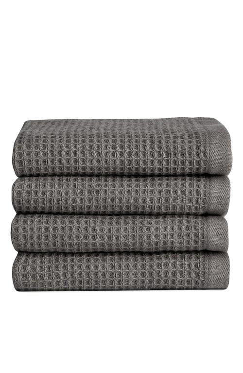 Cozy Earth 4-pack Waffle Washcloths In Gray