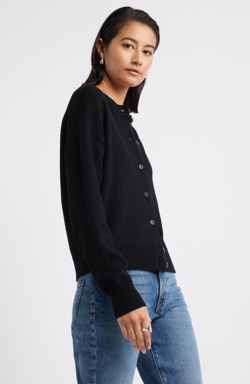 Nordstrom Merino Wool Cardigan In Black