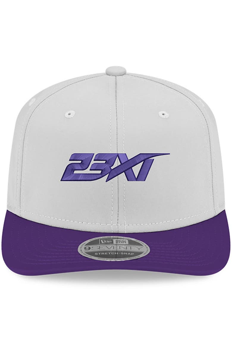 Men's New Era White/Purple 23XI Racing 9SEVENTY Team Adjustable Hat, Alternate, color, White