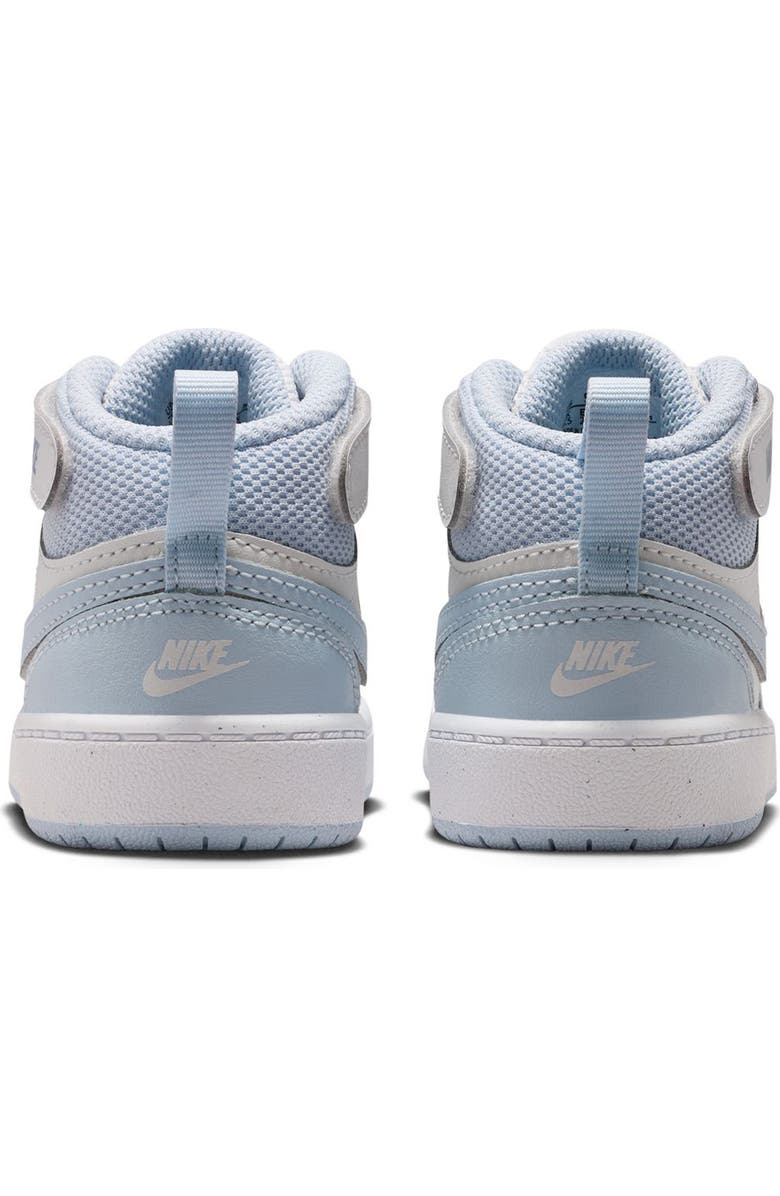 Nike Kids' Court Borough Mid 2 Sneaker, Alternate, color, Platinum/ Ghost/ White