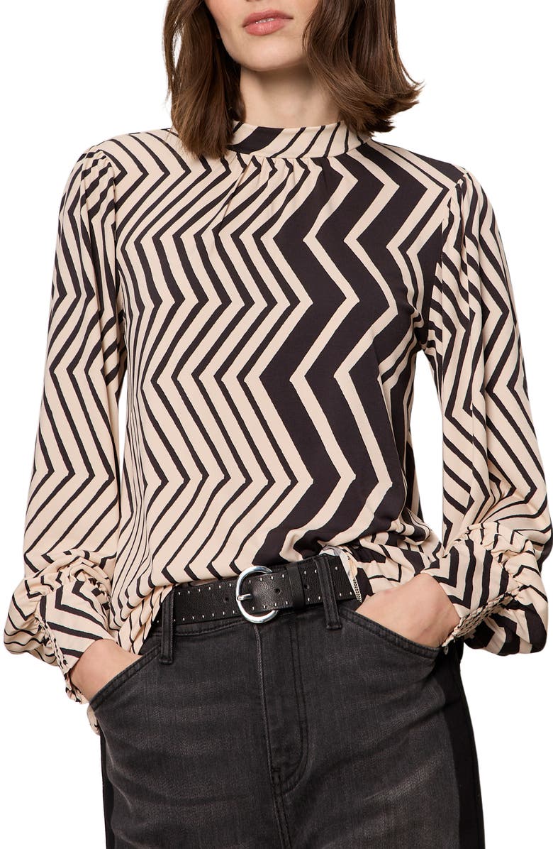 Sanctuary Mixed Print Top, Alternate, color, Frost White