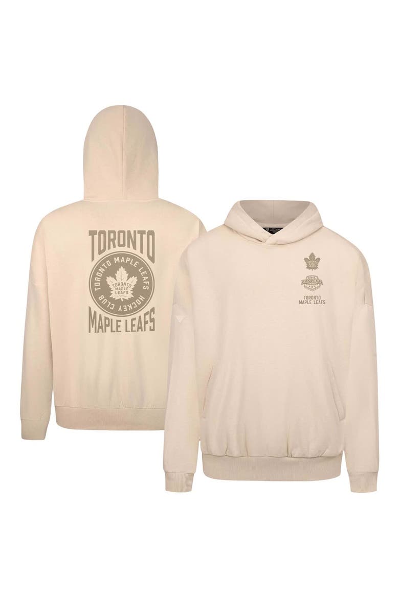 Men's Levelwear Cream Toronto Maple Leafs Contact Stamp Pullover Hoodie, Main, color, Cream