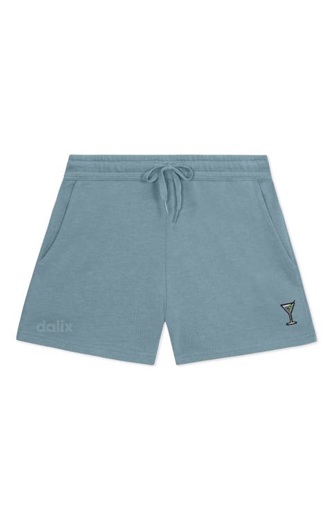 Womens Martini Midweight Washed Fleece Shorts