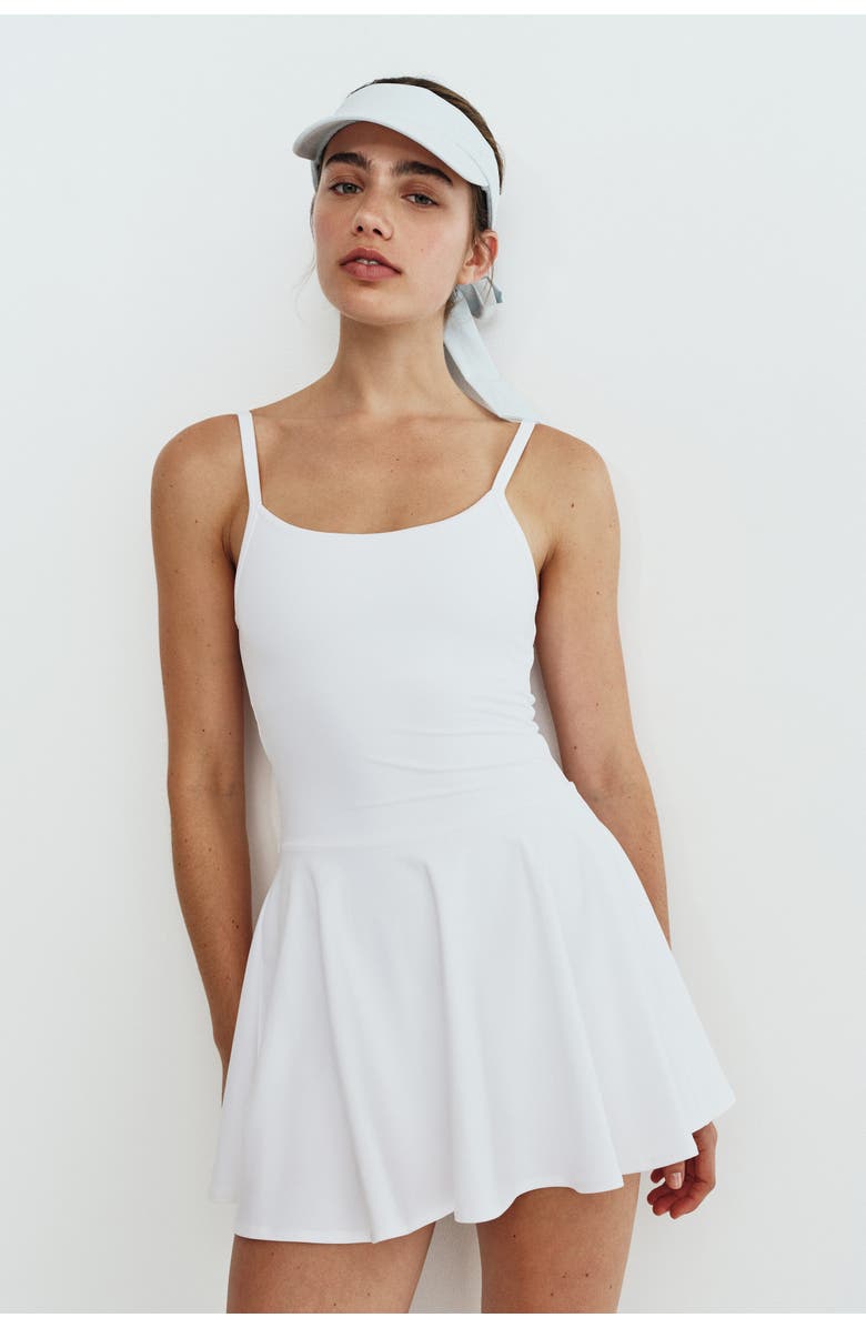 H&M Tennis Dress With Softmove, Alternate, color, White