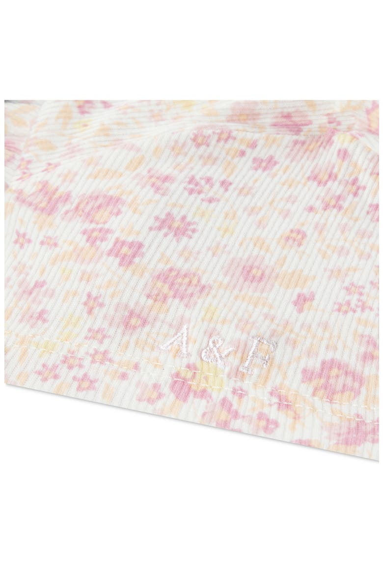 Kids' Floral Square Neck Top, Alternate, color, CHALK PINK